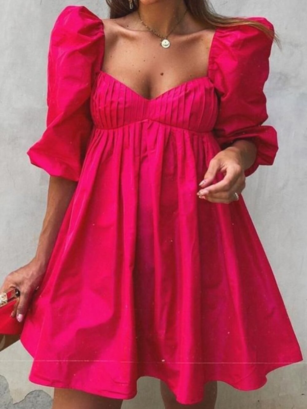Pink Zara Poplin Babydoll Dress Size S
